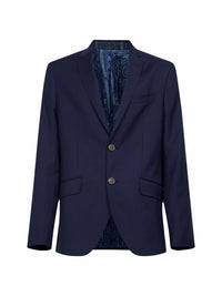Etro Men Blue Wool Single-Breasted Jacket
