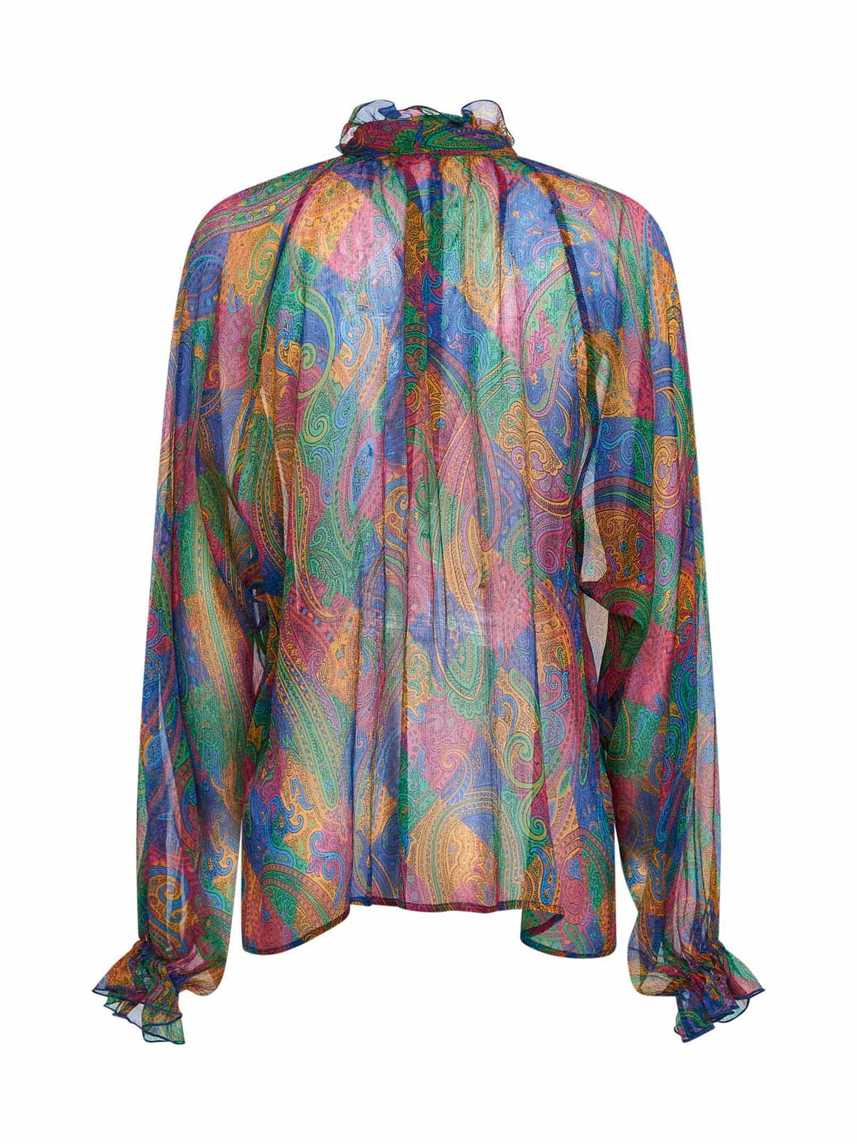 Etro Women Geometric Paisley-Pattern Silk Crepon Blouse