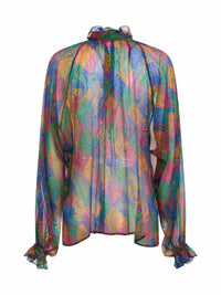 Etro Women Geometric Paisley-Pattern Silk Crepon Blouse