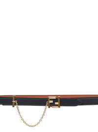 Fendi Women Two-Tone Leather Reversible Ff Belt