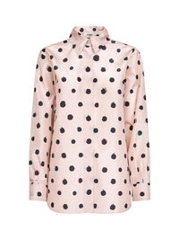 Fendi Women Pink Printed Silk Taffeta Shirt