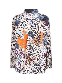 Fendi Women Ivory Printed Silk Taffeta Shirt