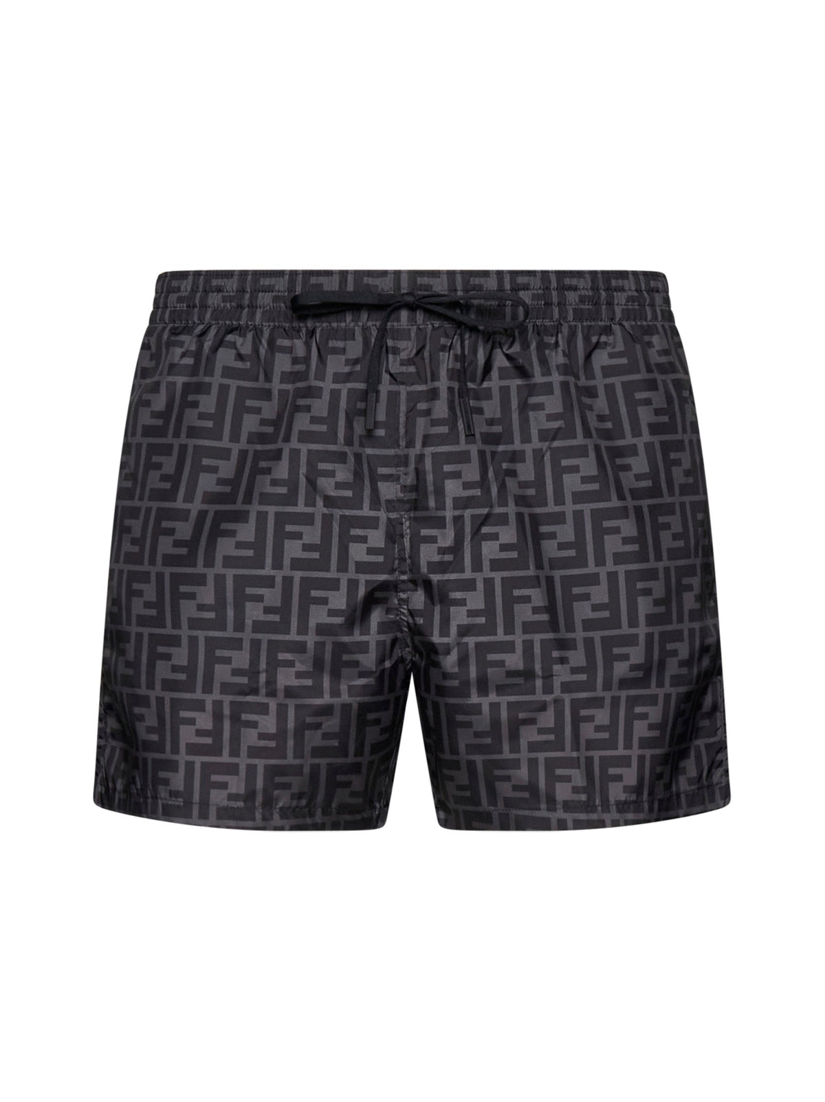 Fendi Men Black Nylon Shorts
