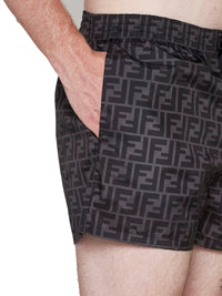 Fendi Men Black Nylon Shorts