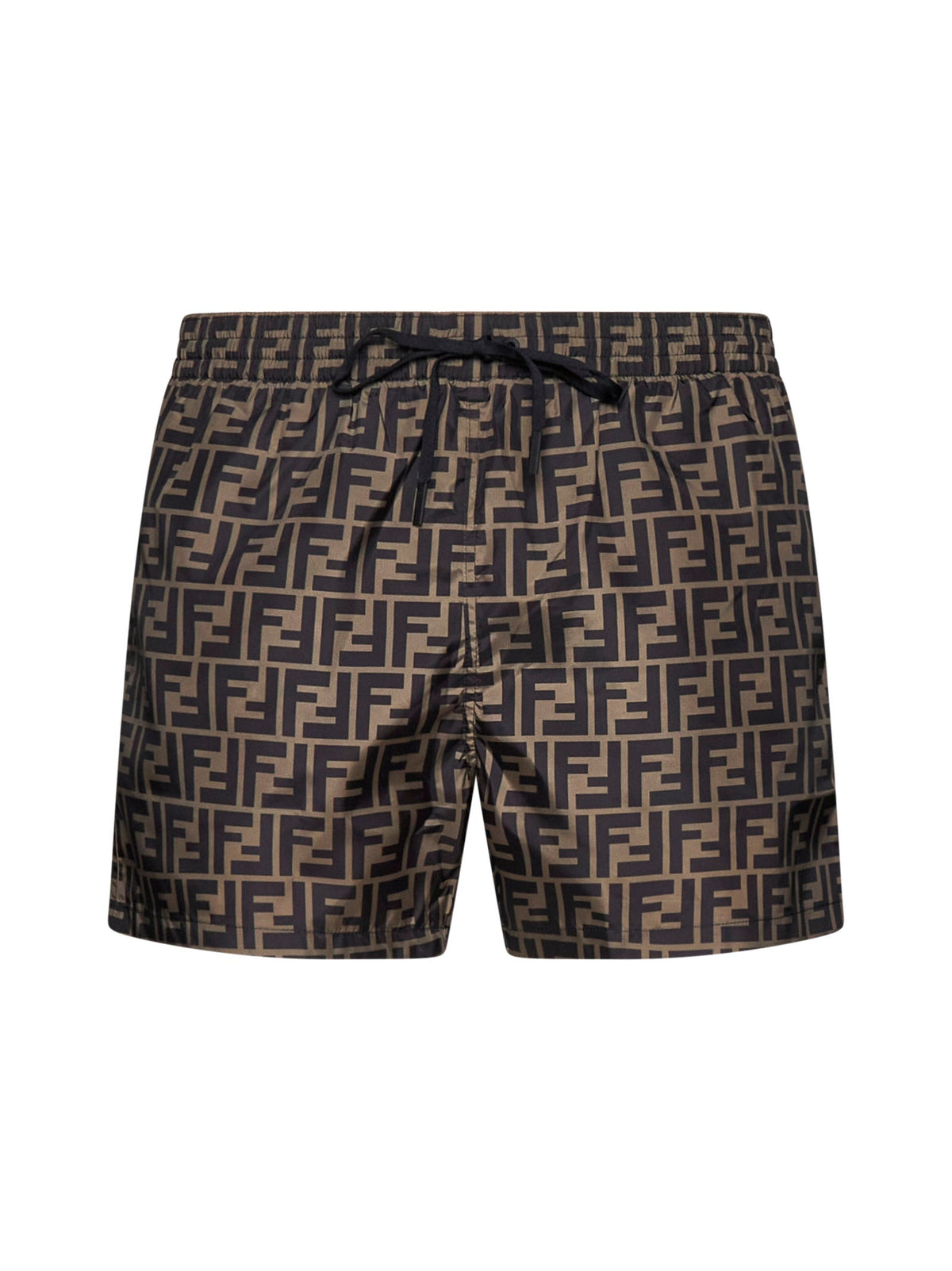 Fendi Men Brown Nylon Fendi Shorts