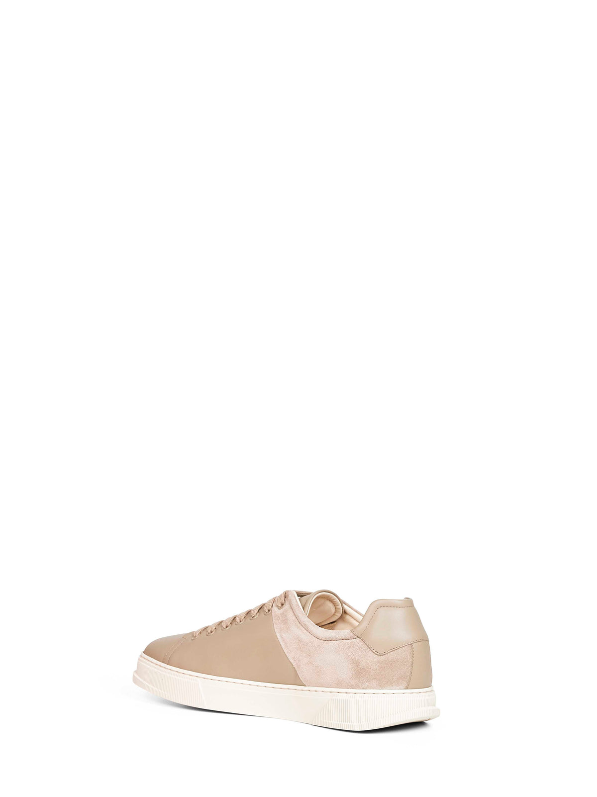 Ferragamo Men Leather And Suede Clayton Low-Top Sneakers