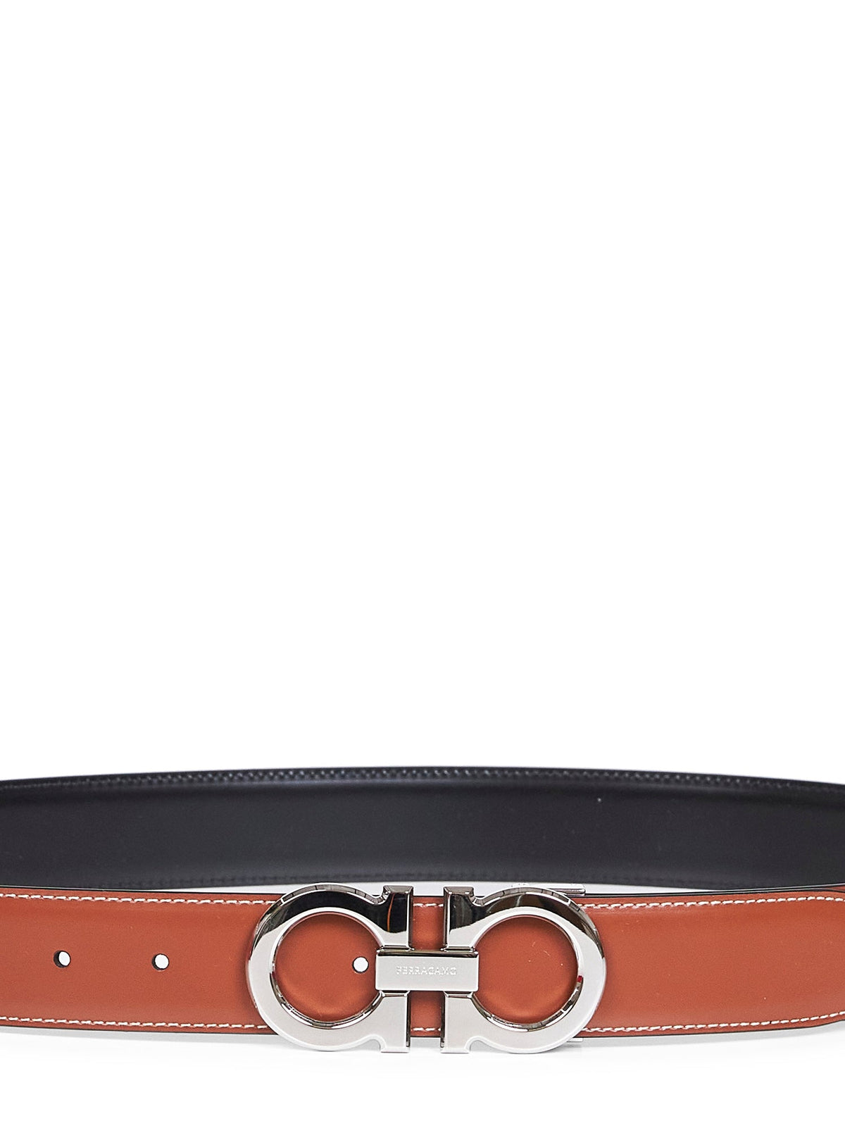 Ferragamo Men Two-Tone Gancini Reversible Belt