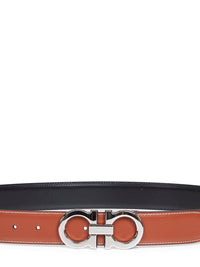 Ferragamo Men Two-Tone Gancini Reversible Belt