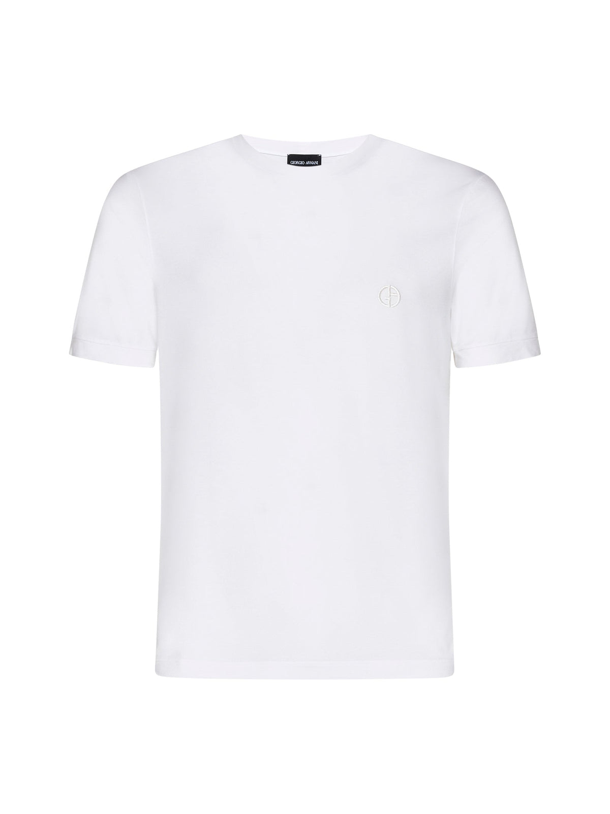 Giorgio Armani Men Icon Crew Neck T-Shirt In Stretch Viscose Jersey