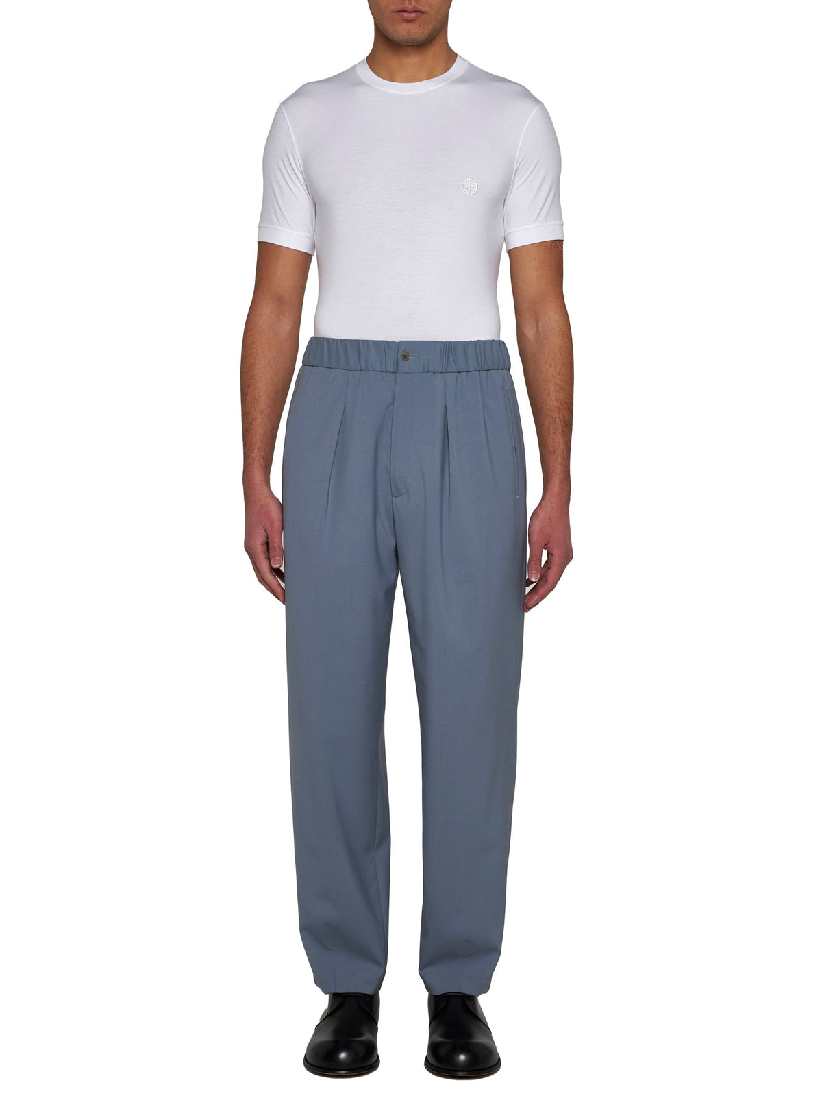 Giorgio Armani Men Icon Crew Neck T-Shirt In Stretch Viscose Jersey