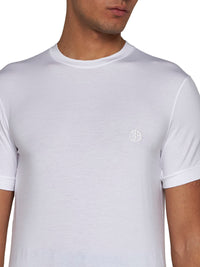 Giorgio Armani Men Icon Crew Neck T-Shirt In Stretch Viscose Jersey