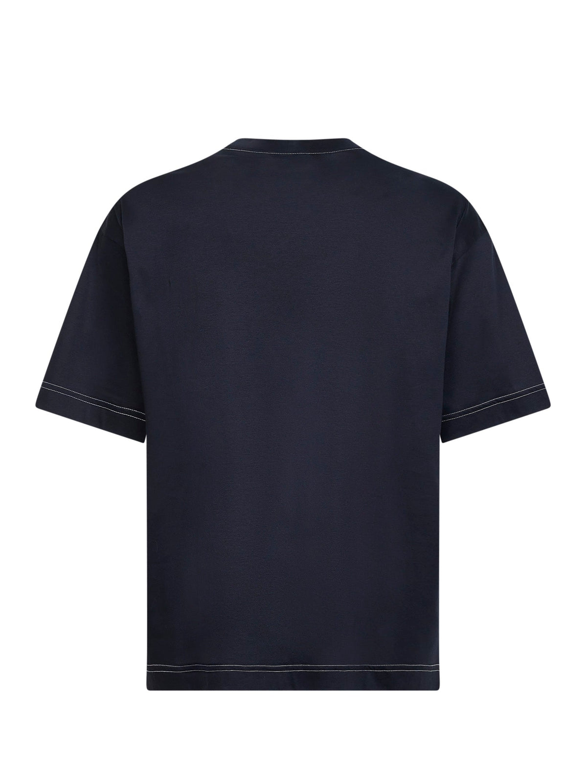 Giorgio Armani Men Blue Cotton Interlock Denim Collection T-Shirt