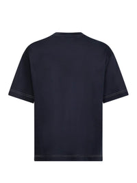 Giorgio Armani Men Blue Cotton Interlock Denim Collection T-Shirt
