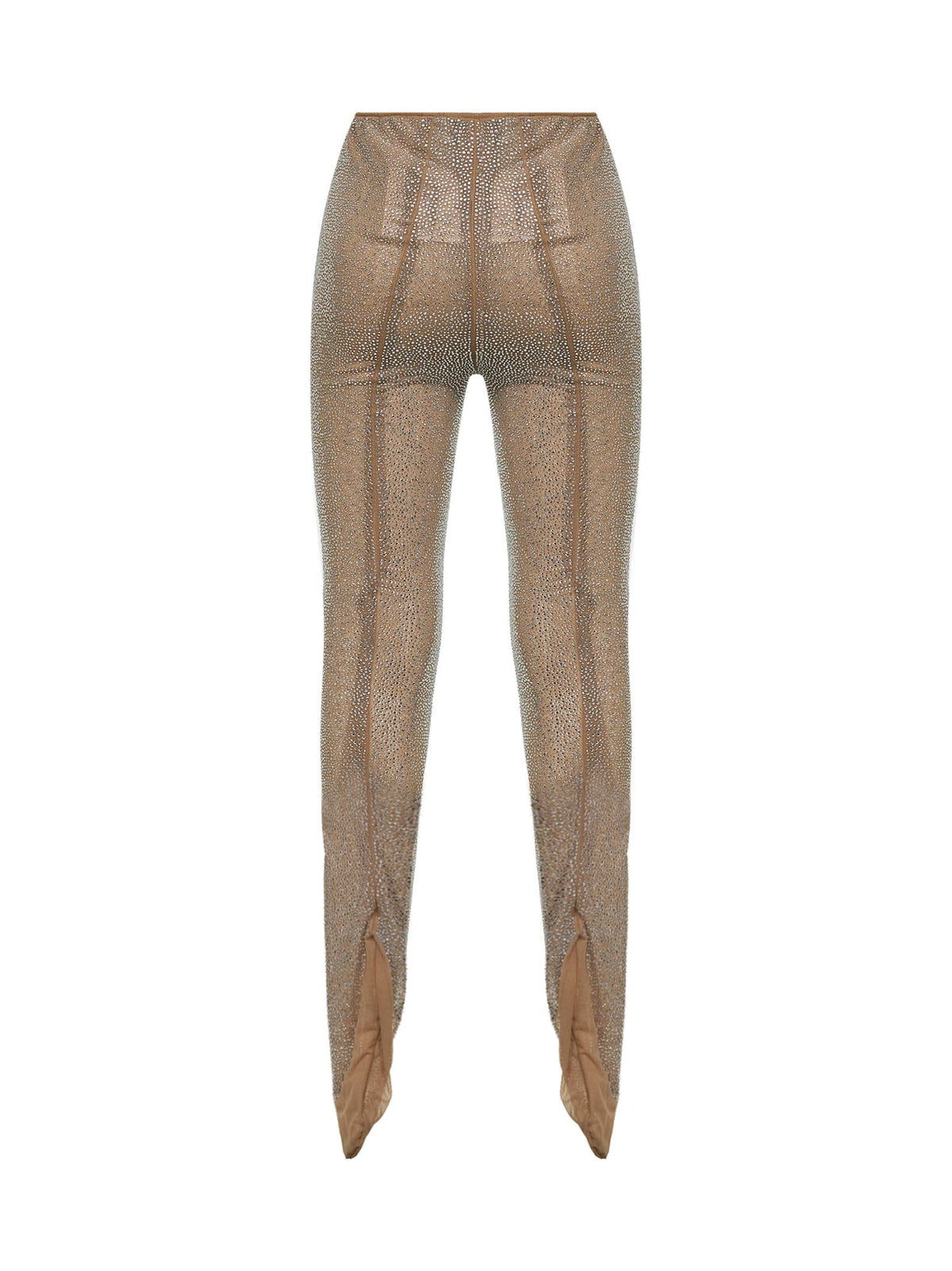 Giuseppe Di Morabito Women Beige Crystal Leggings