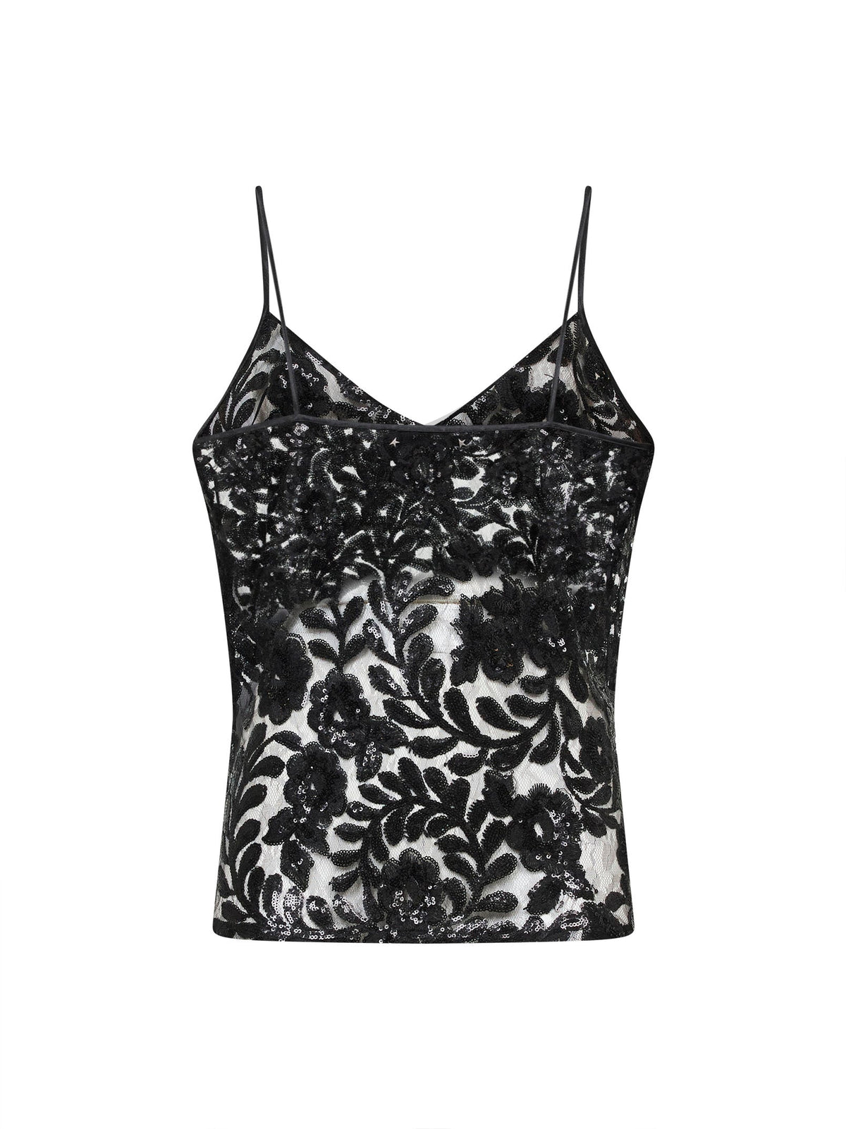 Golden Goose Women Black Sequin-Embroidered Tulle Journey Top