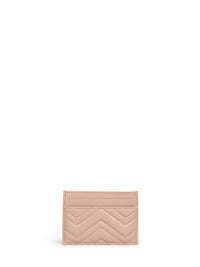 Gucci Women Pinkish Beige Gg Marmont Card Holder