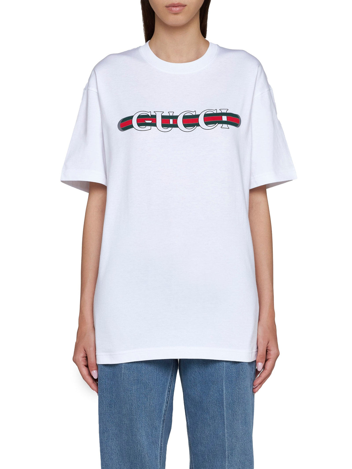 Gucci Women Printed Cotton Jersey T-Shirt
