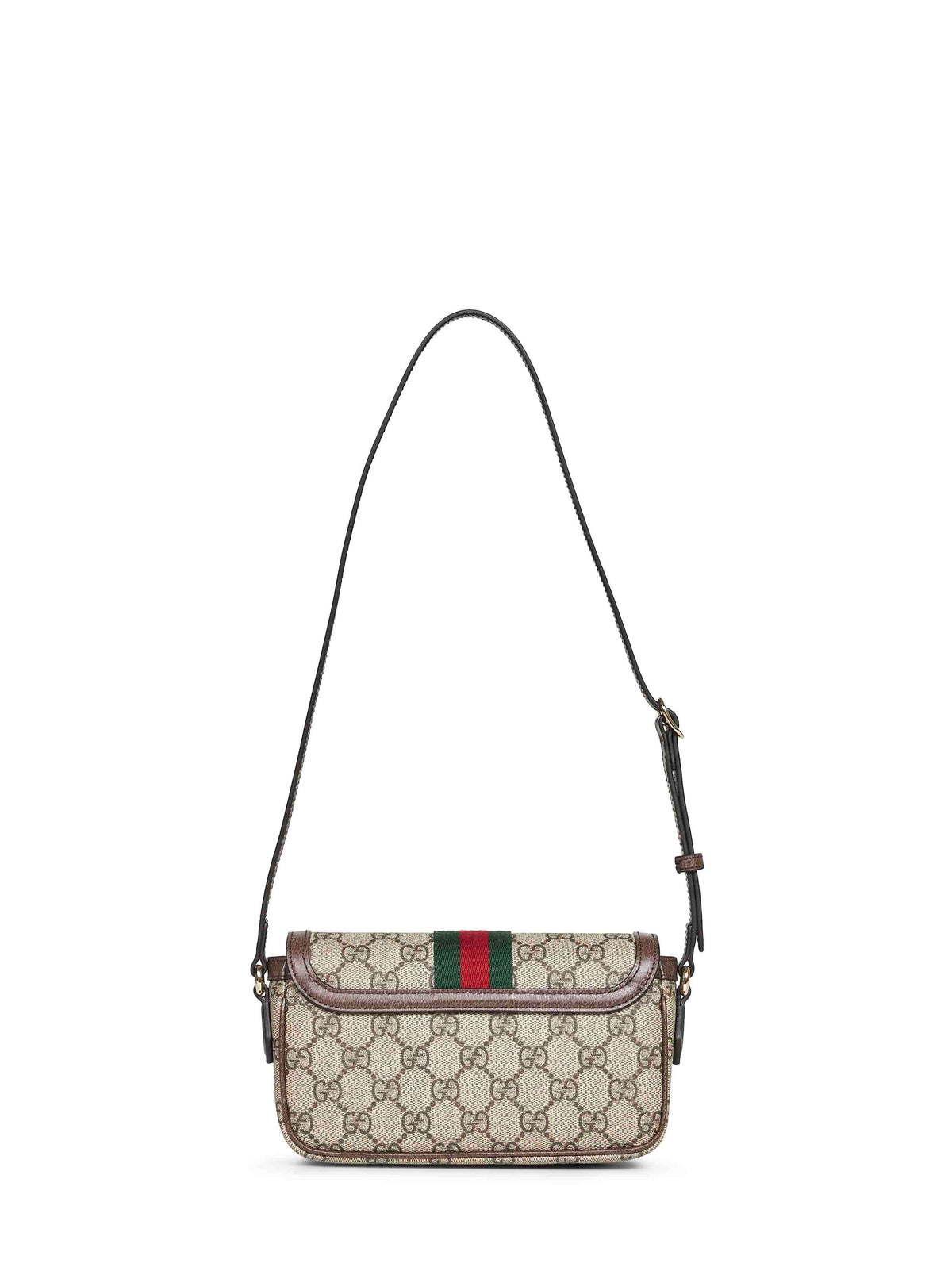 Gucci Women Beige And Dark Brown Ophidia Mini Shoulder Bag