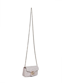 Gucci Women Light Grey Gg Marmont Mini Shoulder Bag