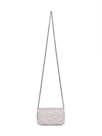 Gucci Women Light Grey Gg Marmont Mini Shoulder Bag