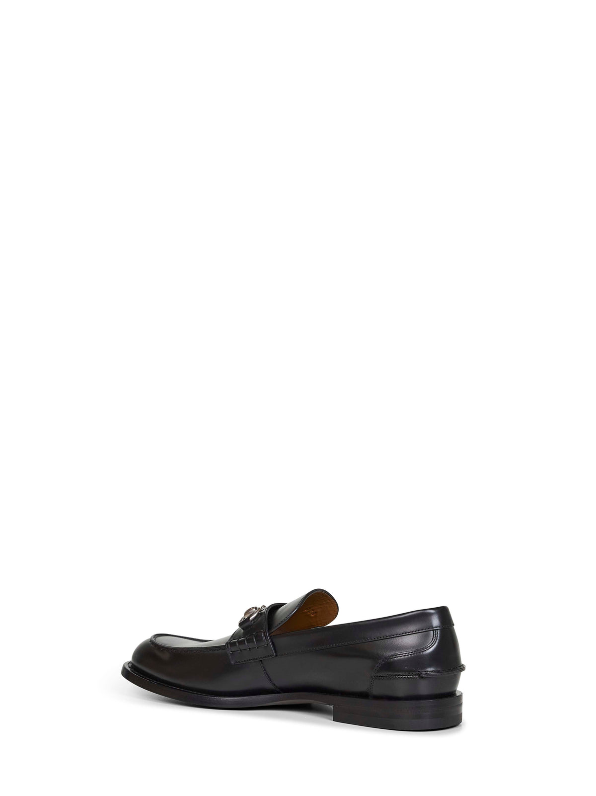 Gucci Men Black Leather Loafers With Horsebit