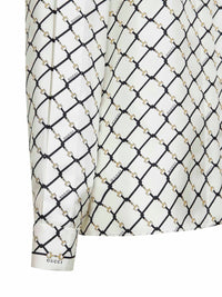 Gucci Women White Printed Silk Twill Shirt