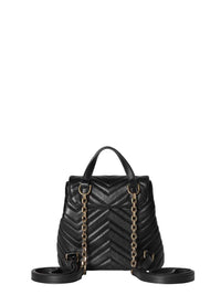 Gucci Women Black Gg Marmont Mini Backpack
