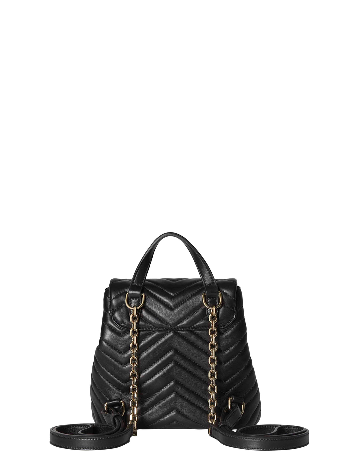 Gucci Women Black Gg Marmont Mini Backpack