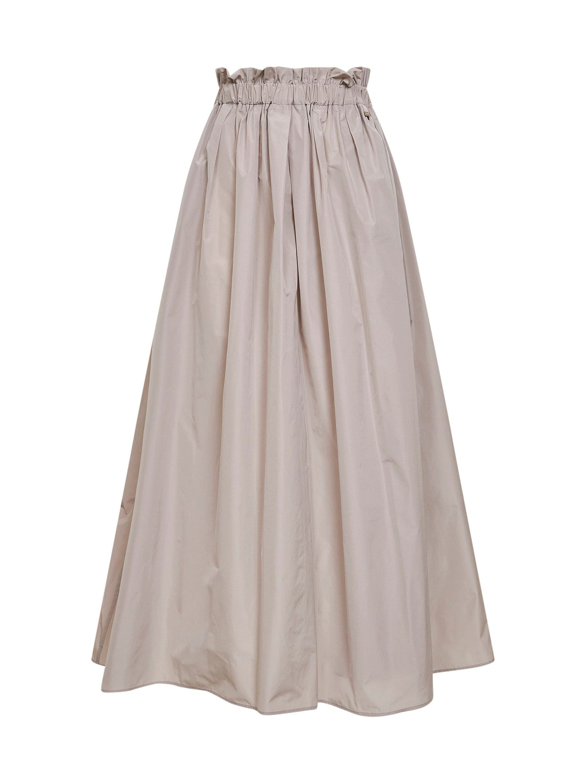 Herno Women Pearl Grey New Techno Taffeta Long Skirt
