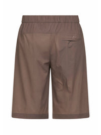 Herno Men Dove Grey Stretch Ripstop Nylon Bermuda Shorts
