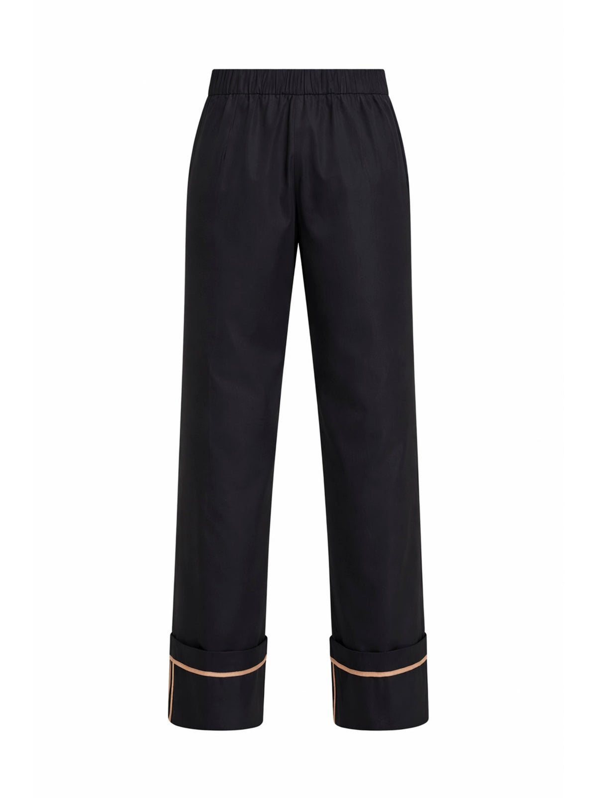 Herno Women Blue Cotton Gabardine Trousers With Turn-Up Hems