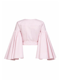 Jacquemus Women Light Pink The Paysan Ruffled Wrap Top