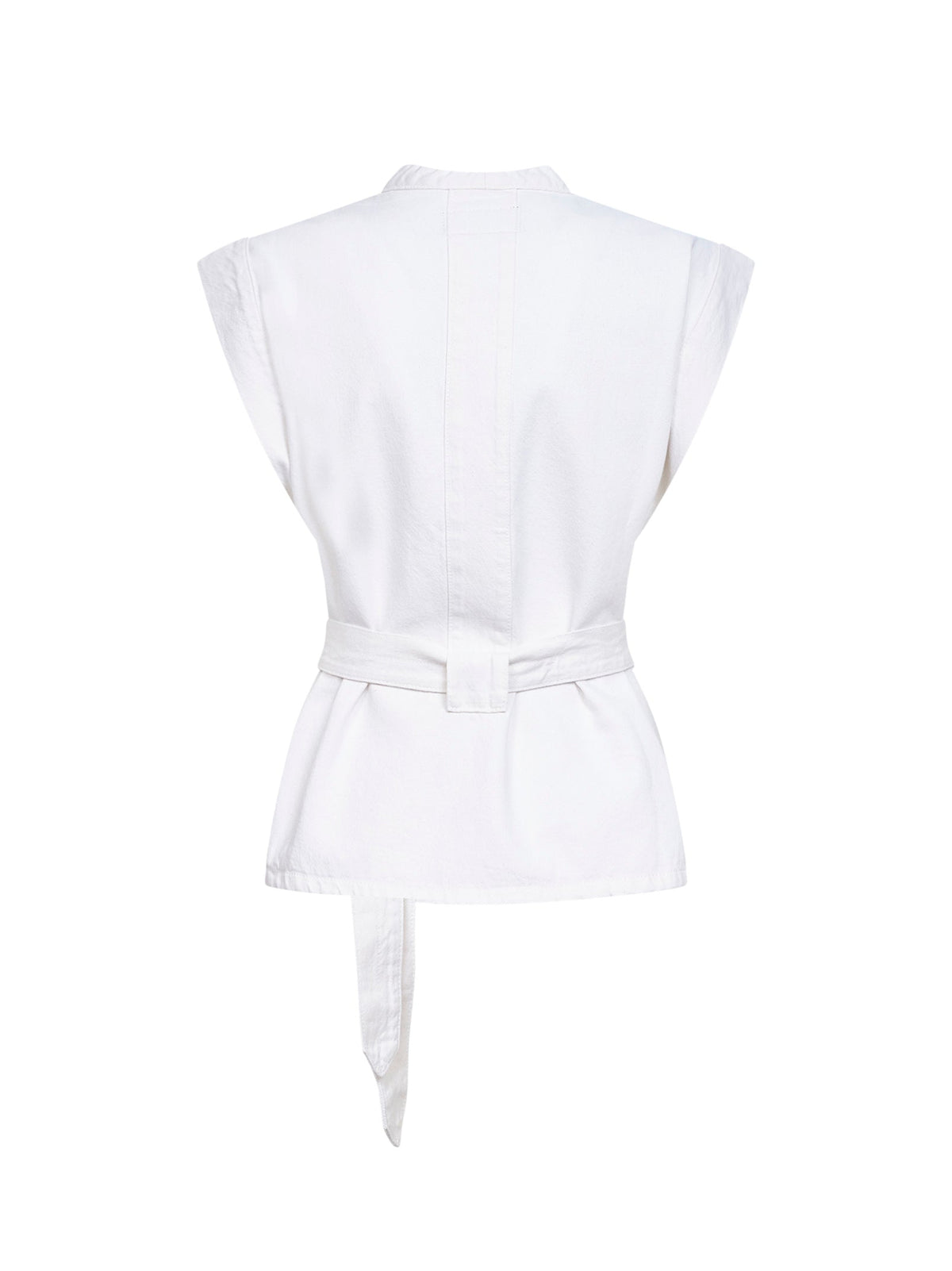 Lemaire Women Milk Bleached Denim Belted Chasuble