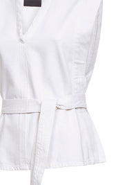Lemaire Women Milk Bleached Denim Belted Chasuble
