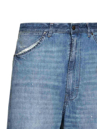 Maison Margiela Women Medium Vintage Blue Denim Wide-Leg Jeans