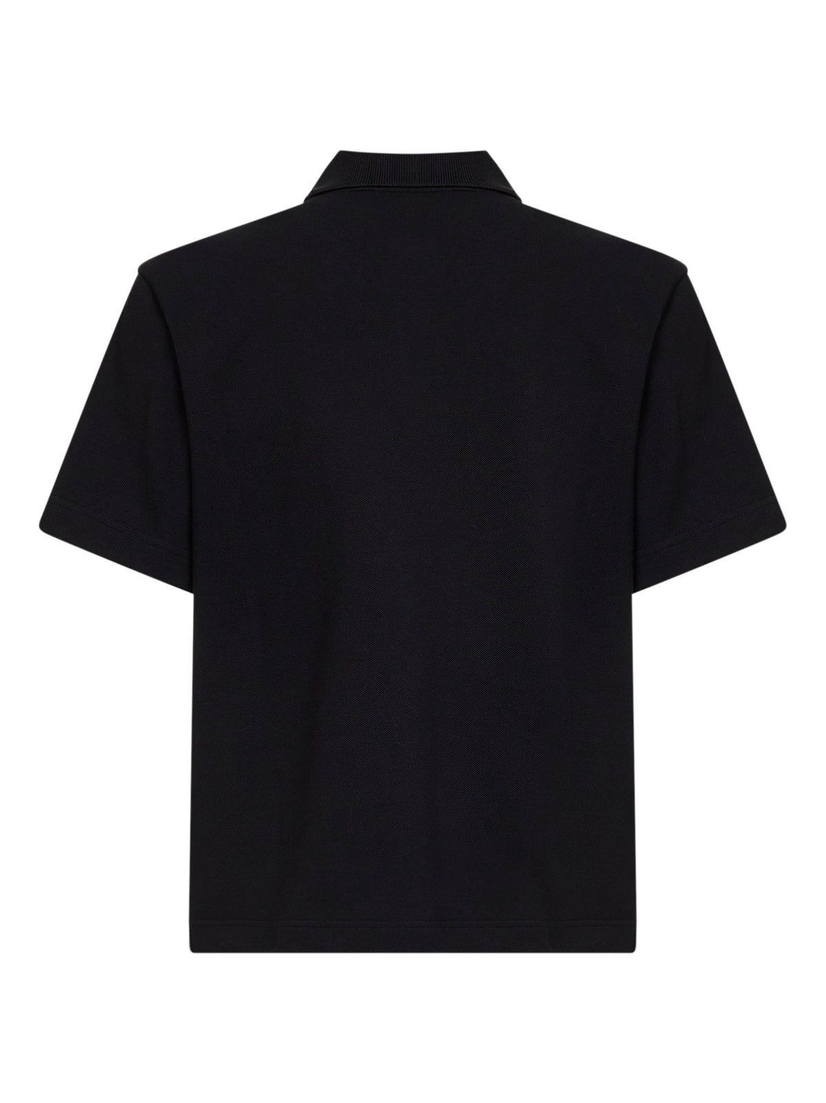 Moncler Men Black Cotton Pique Logo Polo Shirt