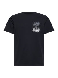Moncler Men Blue Cotton Jersey Printed T-Shirt