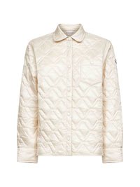 Moncler Women Beige Quilted And Padded Shirt Jacket