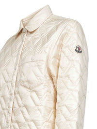 Moncler Women Beige Quilted And Padded Shirt Jacket