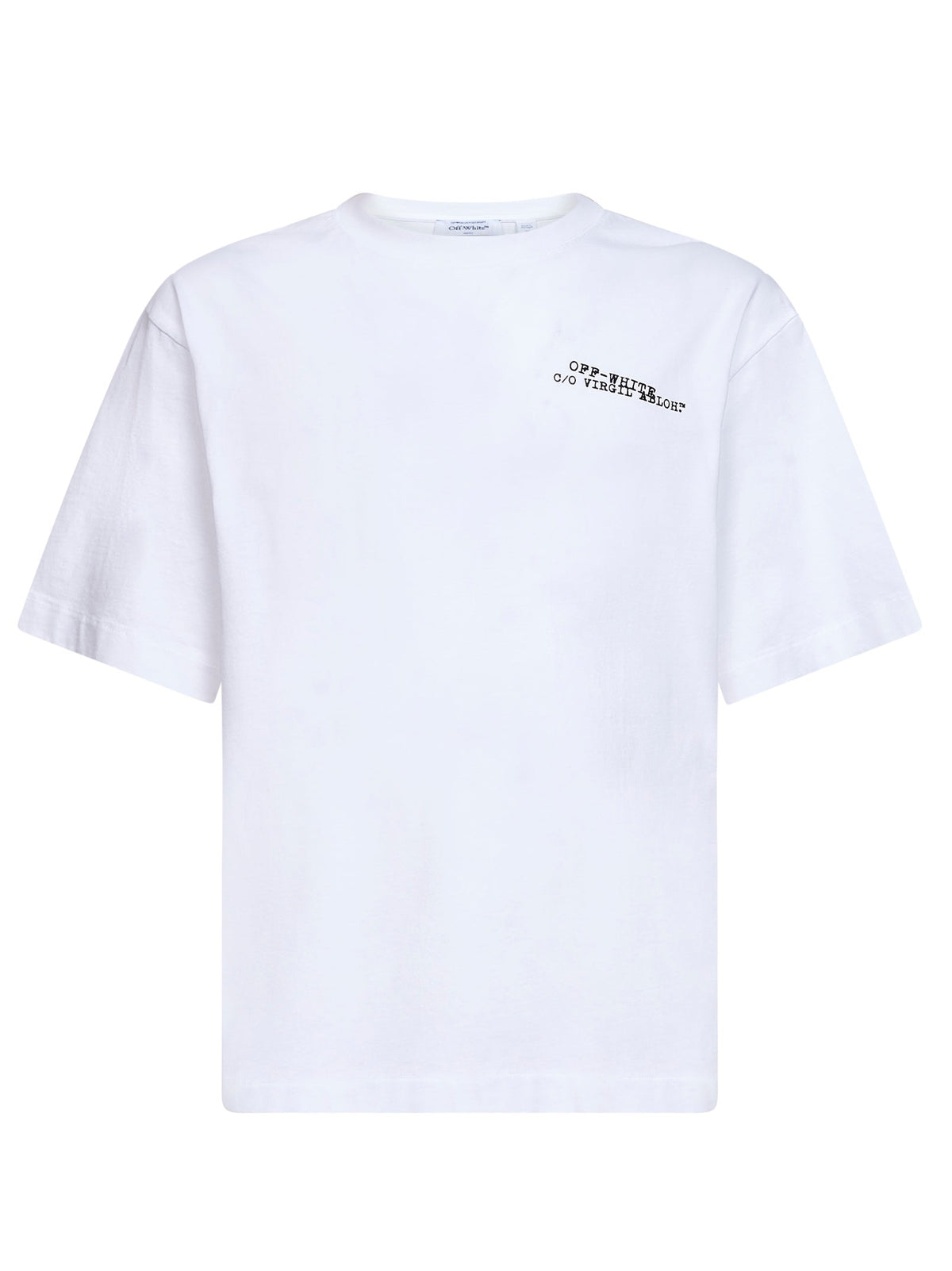 Off White Men White Cotton Jersey Type Arrow Skate T-Shirt