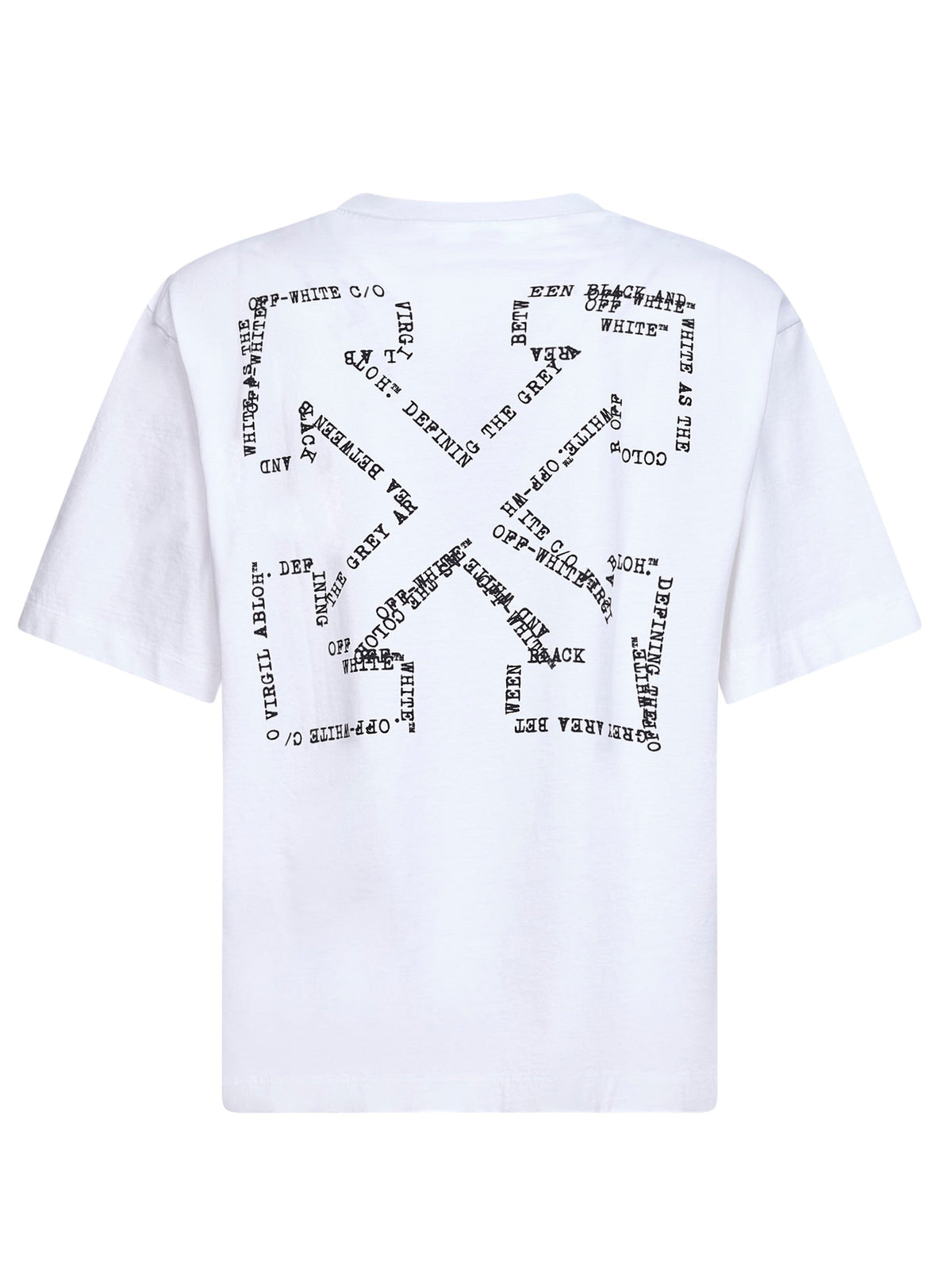 Off White Men White Cotton Jersey Type Arrow Skate T-Shirt
