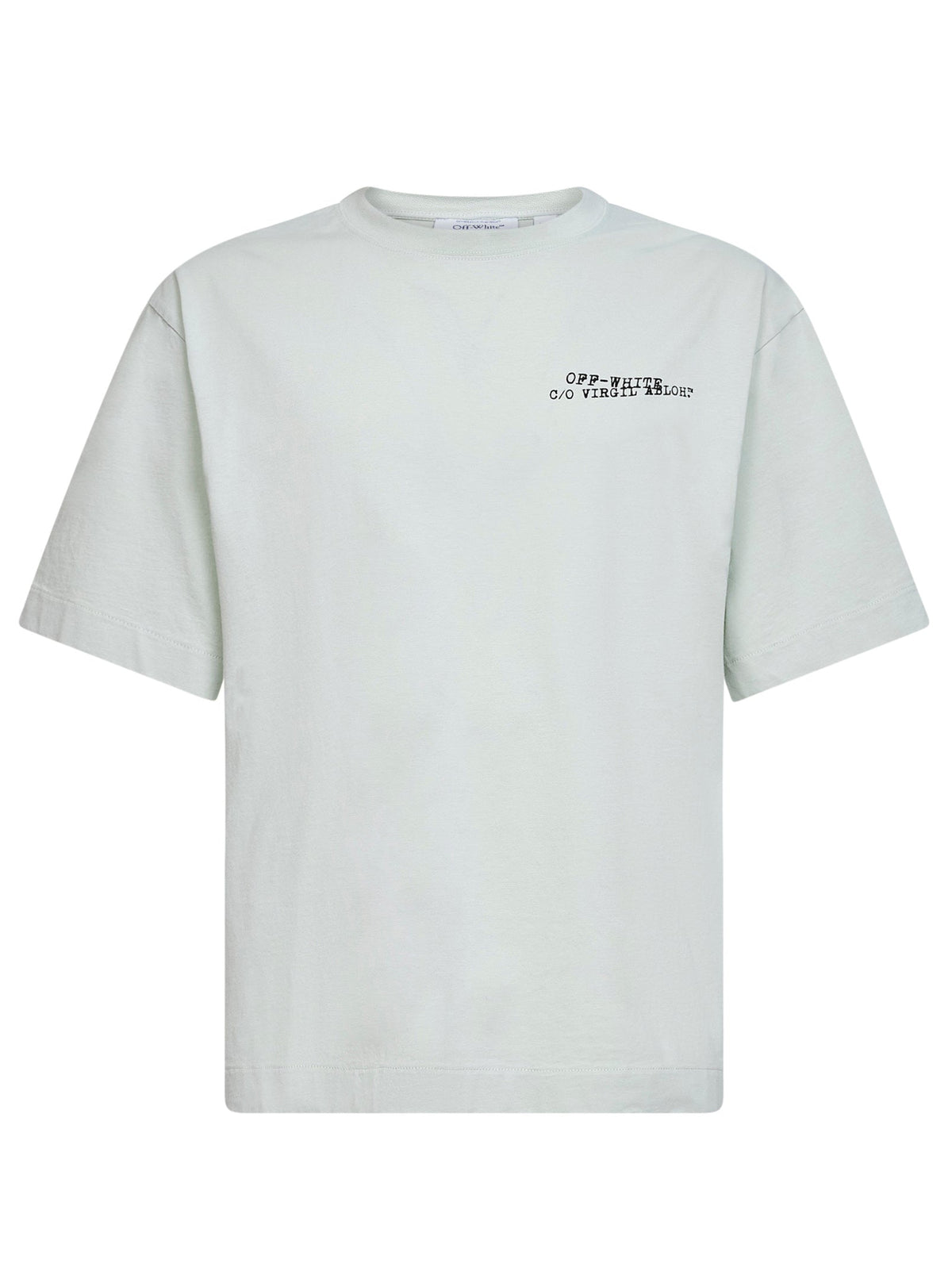 Off White Men Mint Cotton Jersey Type Arrow Skate T-Shirt