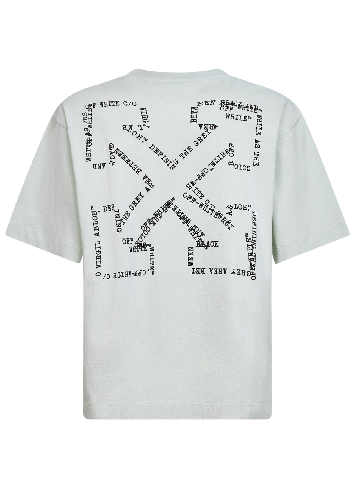 Off White Men Mint Cotton Jersey Type Arrow Skate T-Shirt