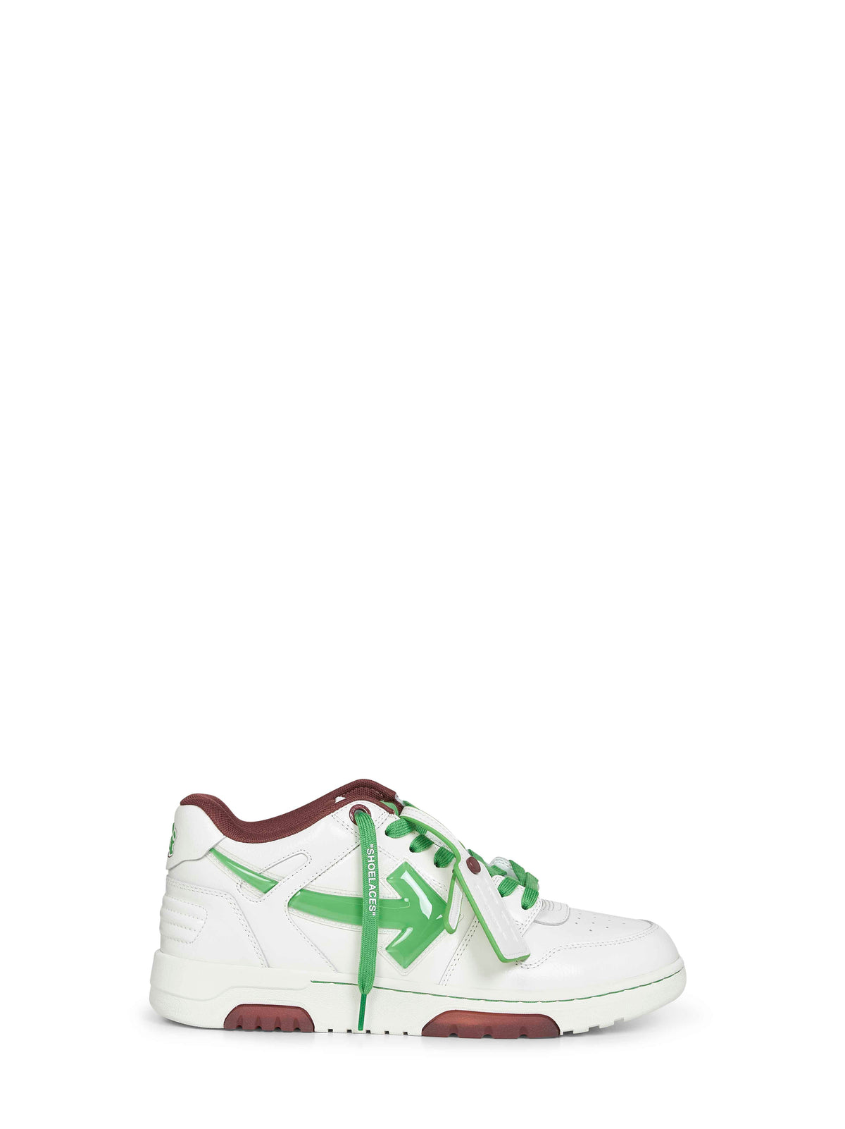 Off White Men White And Green Out Off Office Sneakers