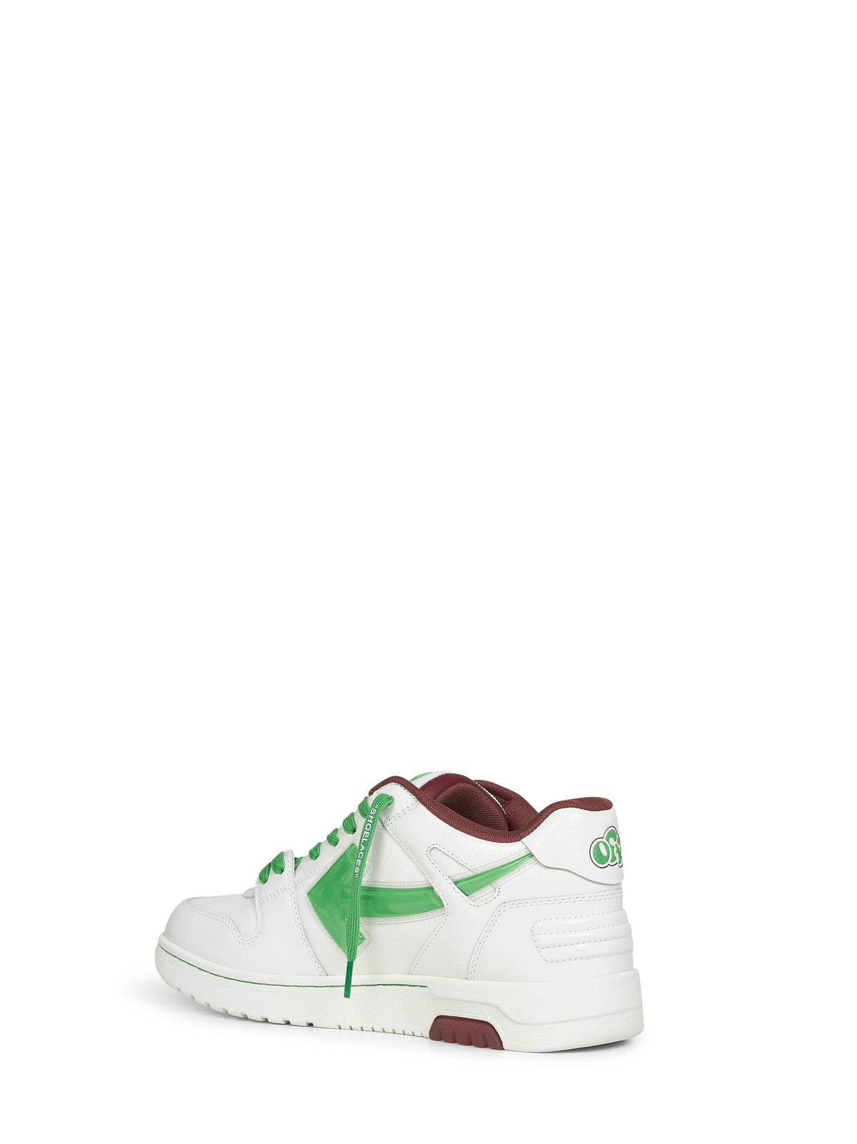 Off White Men White And Green Out Off Office Sneakers