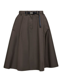 Prada Abbigliamento Women Green Technical Canvas Circle Midi Skirt
