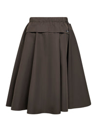 Prada Abbigliamento Women Green Technical Canvas Circle Midi Skirt
