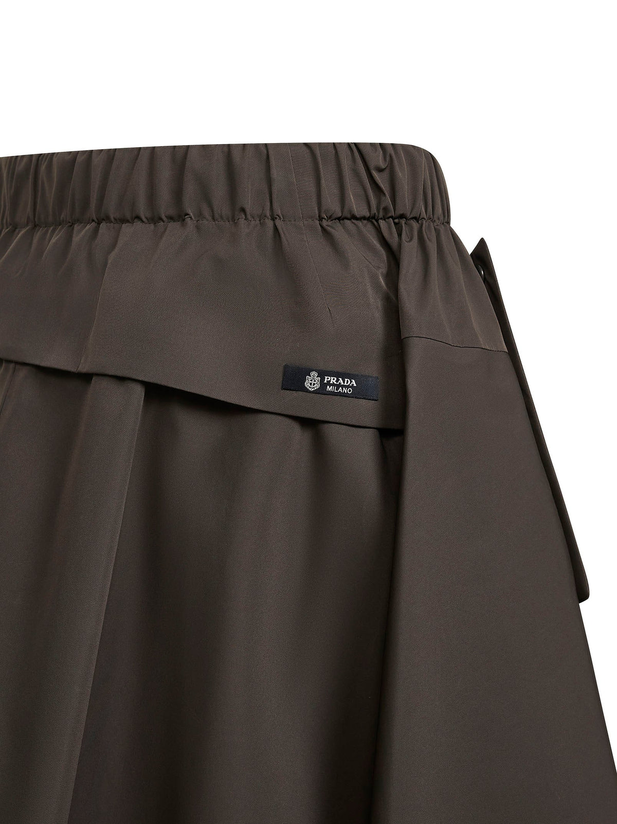 Prada Abbigliamento Women Green Technical Canvas Circle Midi Skirt