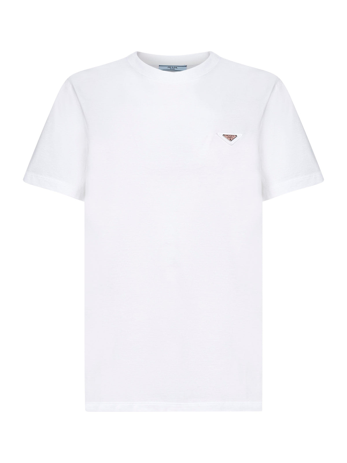 Prada Abbigliamento Women White Jersey Logo T-Shirt