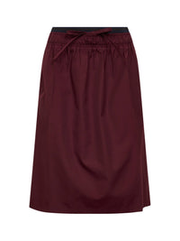 Prada Abbigliamento Women Garnet Twill Midi Skirt